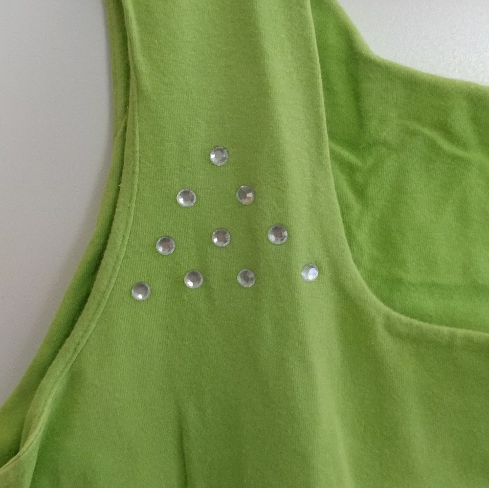 Custom Rhinestone Stretch Shirt 2X - Picture 3 of 3